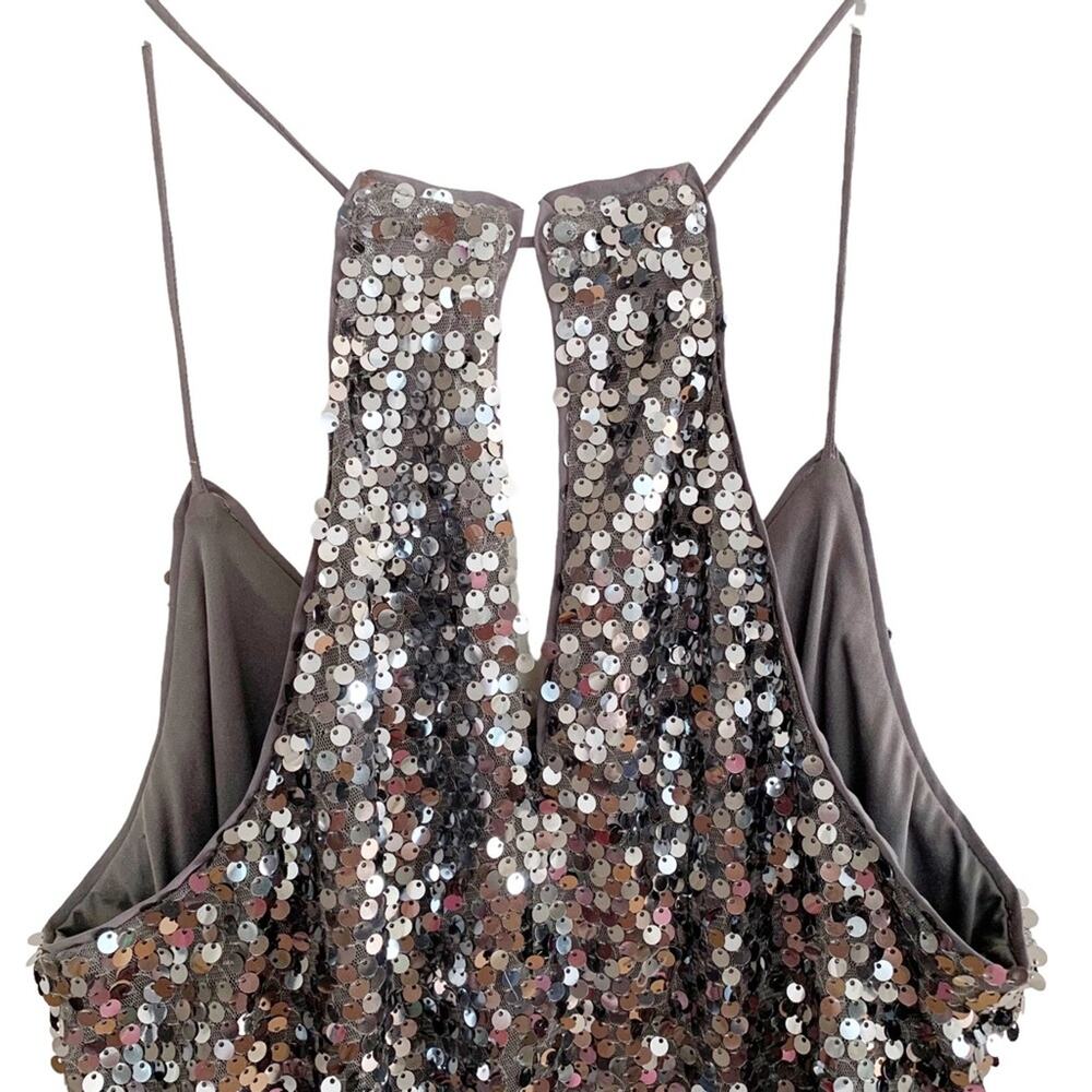 Express Grey Sequin Cami Mini Dress Small NWOT - Picture 6 of 7
